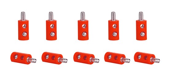 Viessmann 6871 Querlochstecker rot (10 Stück) 