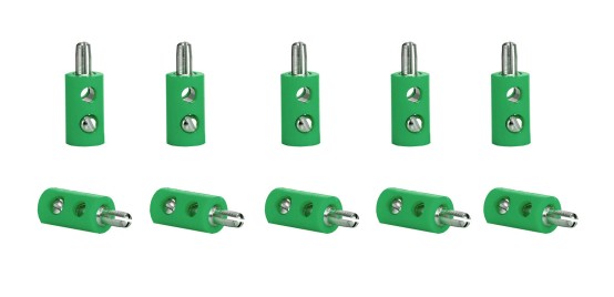 Viessmann 6872 Querlochstecker grün (10 Stück) 