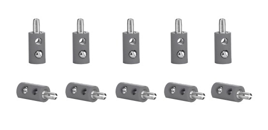 Viessmann 6876 Querlochstecker grau (10 Stück) 