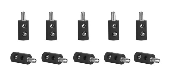 Viessmann 6877 Querlochstecker schwarz (10 Stück) 