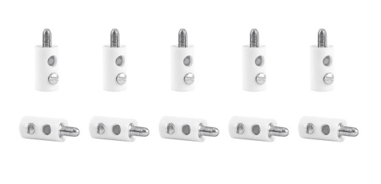Viessmann 6878 Querlochstecker weiß (10 Stück) 