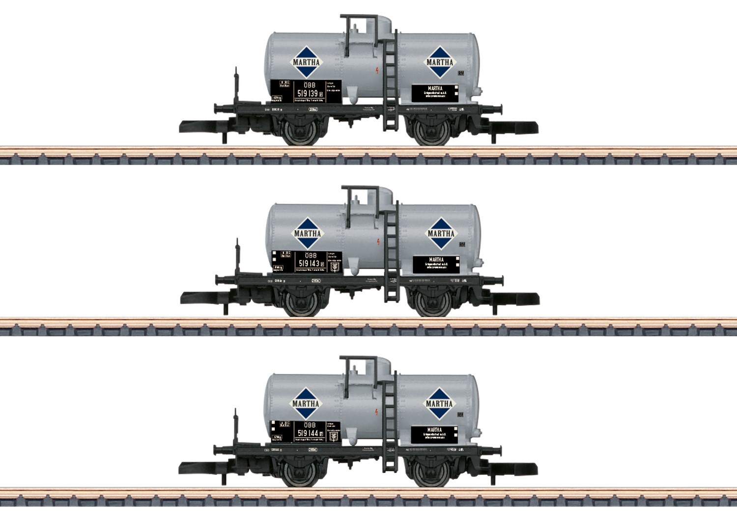 Märklin 82320 Spur Z Kesselwagen Martha ÖBB, 3er-Set 