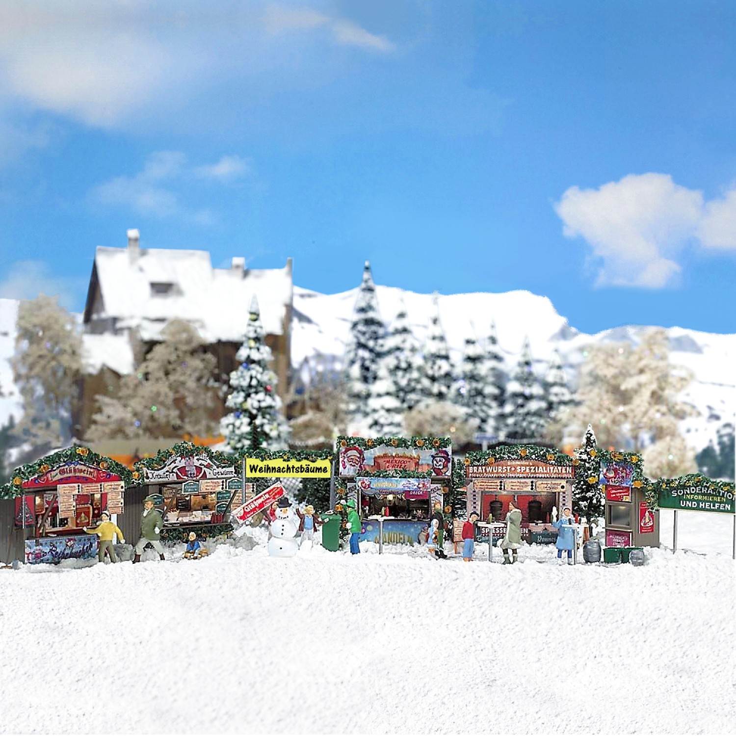 BUSCH 1059 H0 Weihnachtsmarkt 