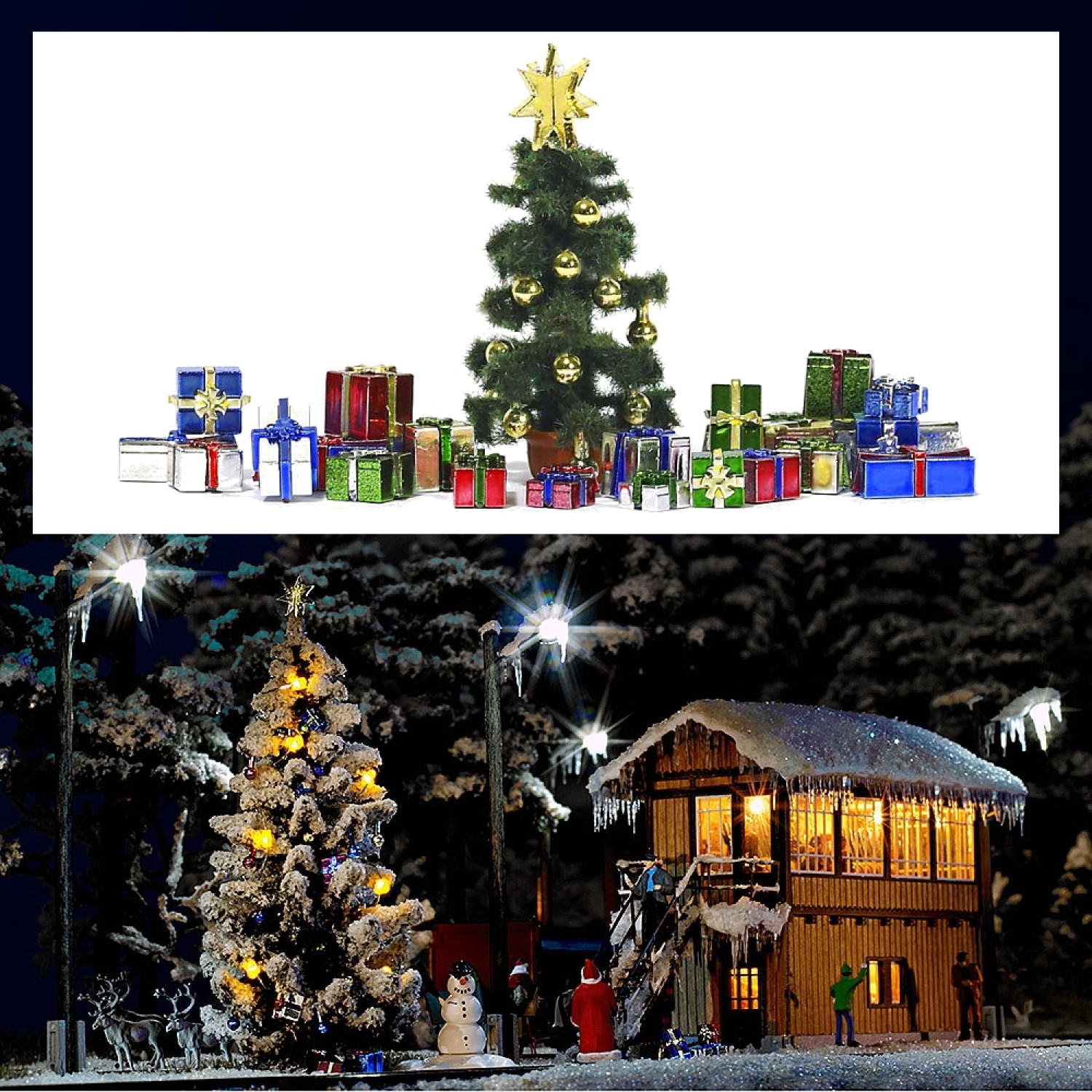 BUSCH 1140 H0 Weihnachtsgeschenke-Set 