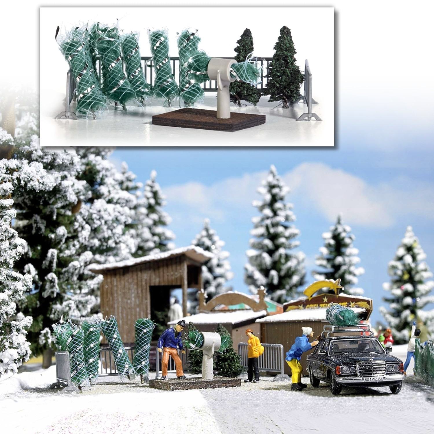 BUSCH 1182 H0 Weihnachtsbaumverkauf 
