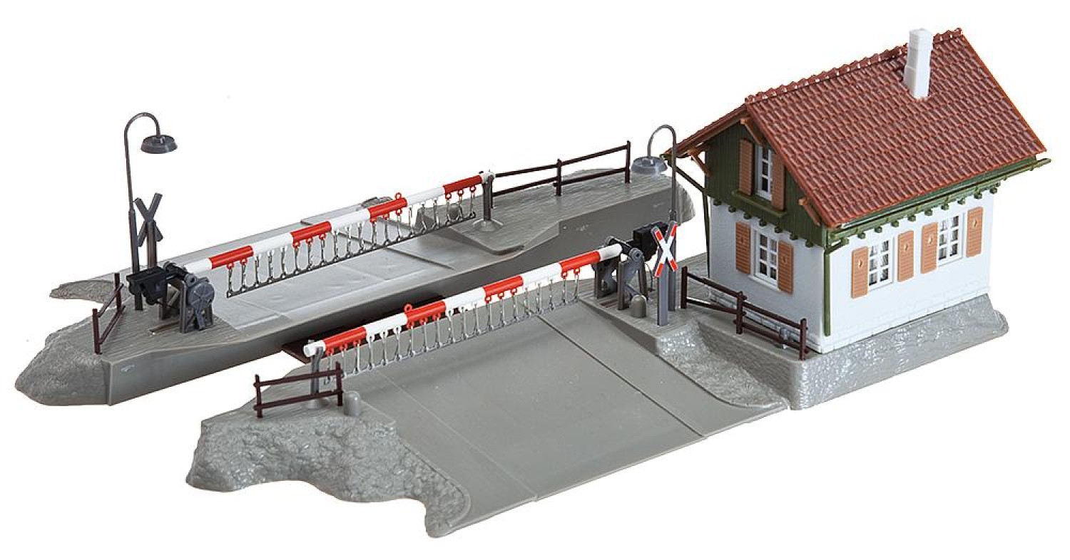 FALLER 120174 H0 Bahnübergang mit Schrankenwärterhaus 