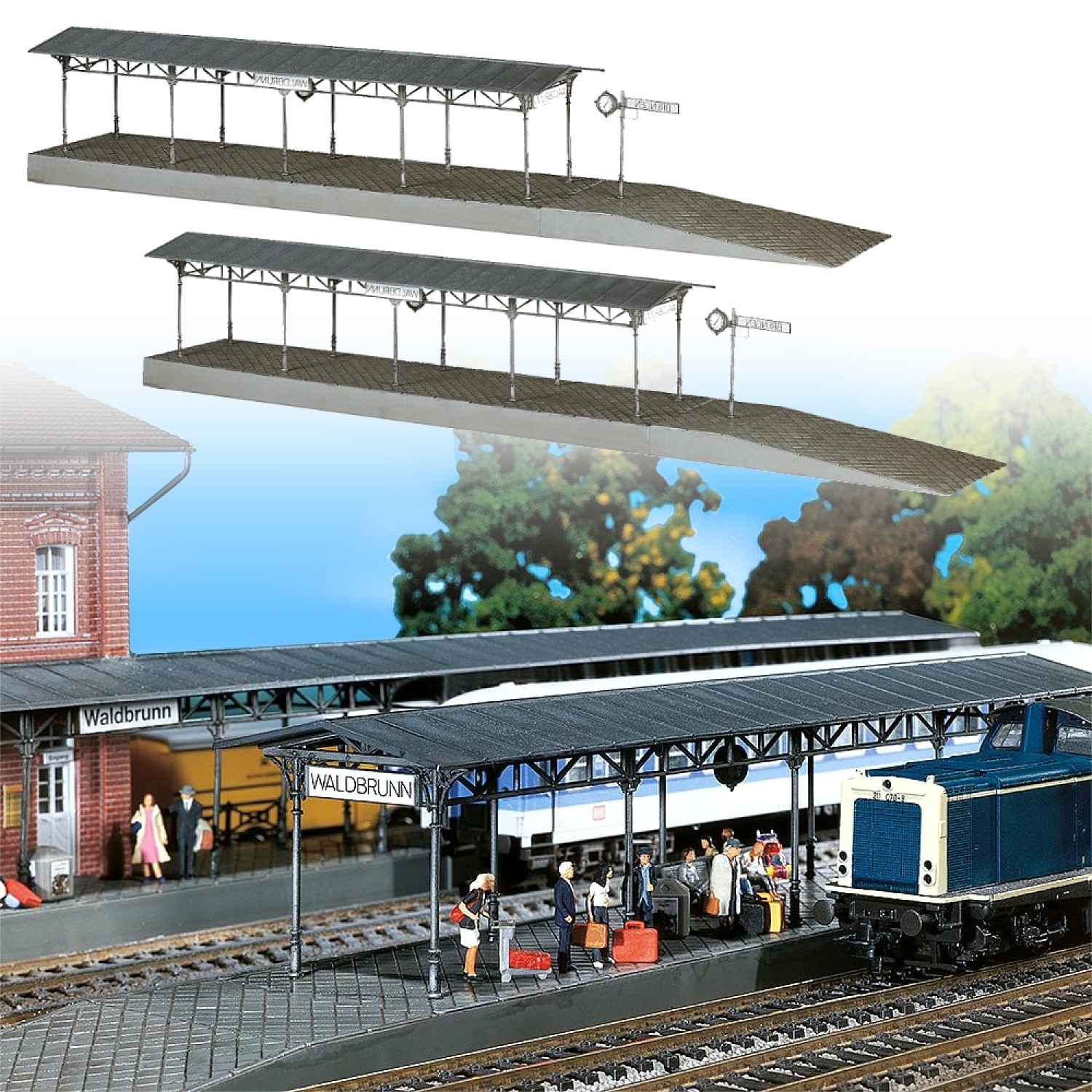 FALLER 120204 H0 2 Bahnsteige 