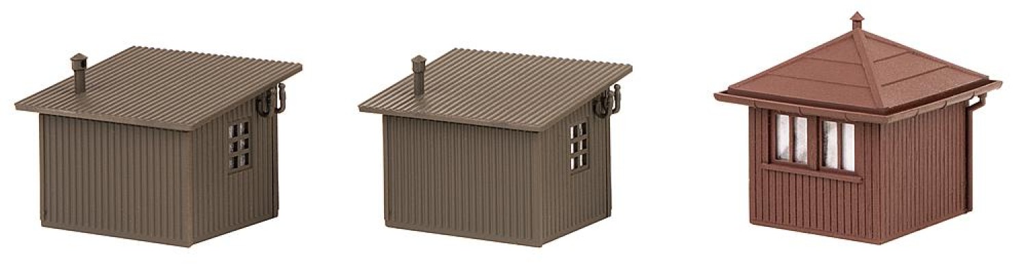 FALLER 120272 H0 Lokführer-Wartehaus, 2 Streckenposten 