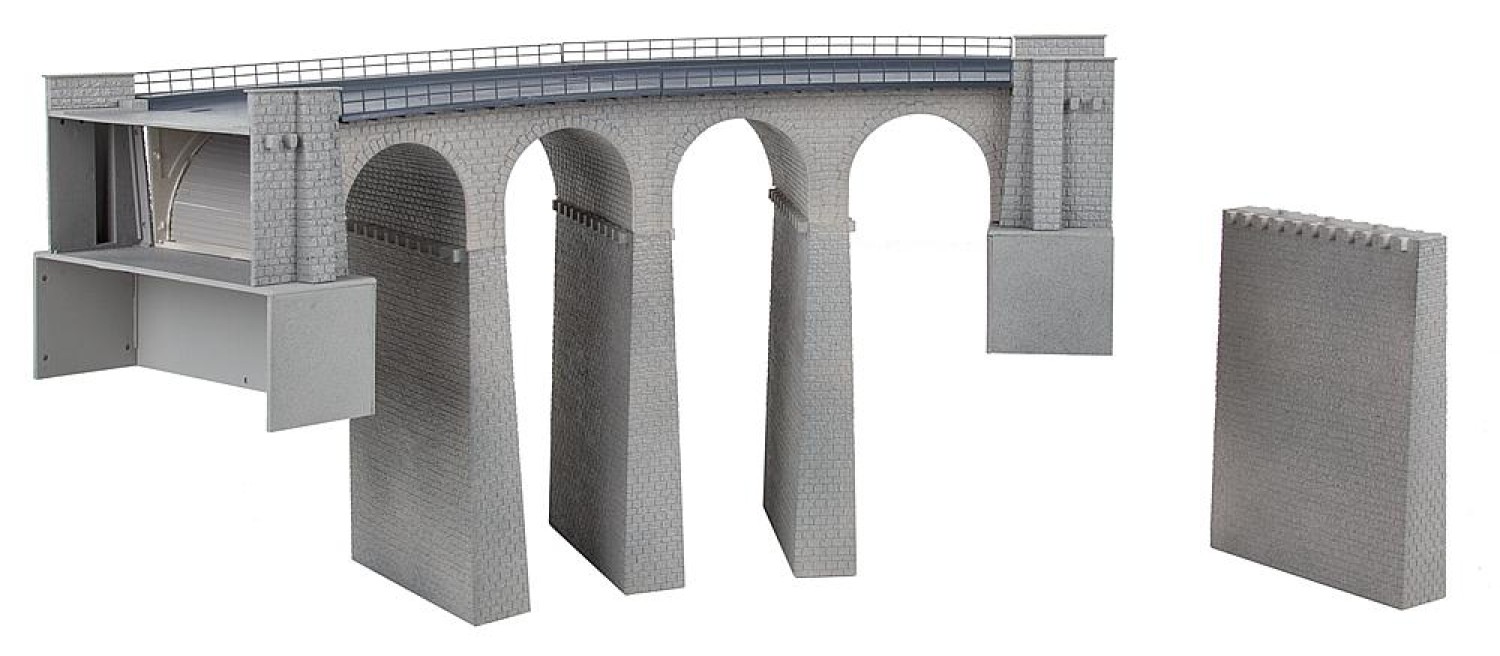 FALLER 120466 H0 Viadukt-Set, 2-gleisig, gebogen 