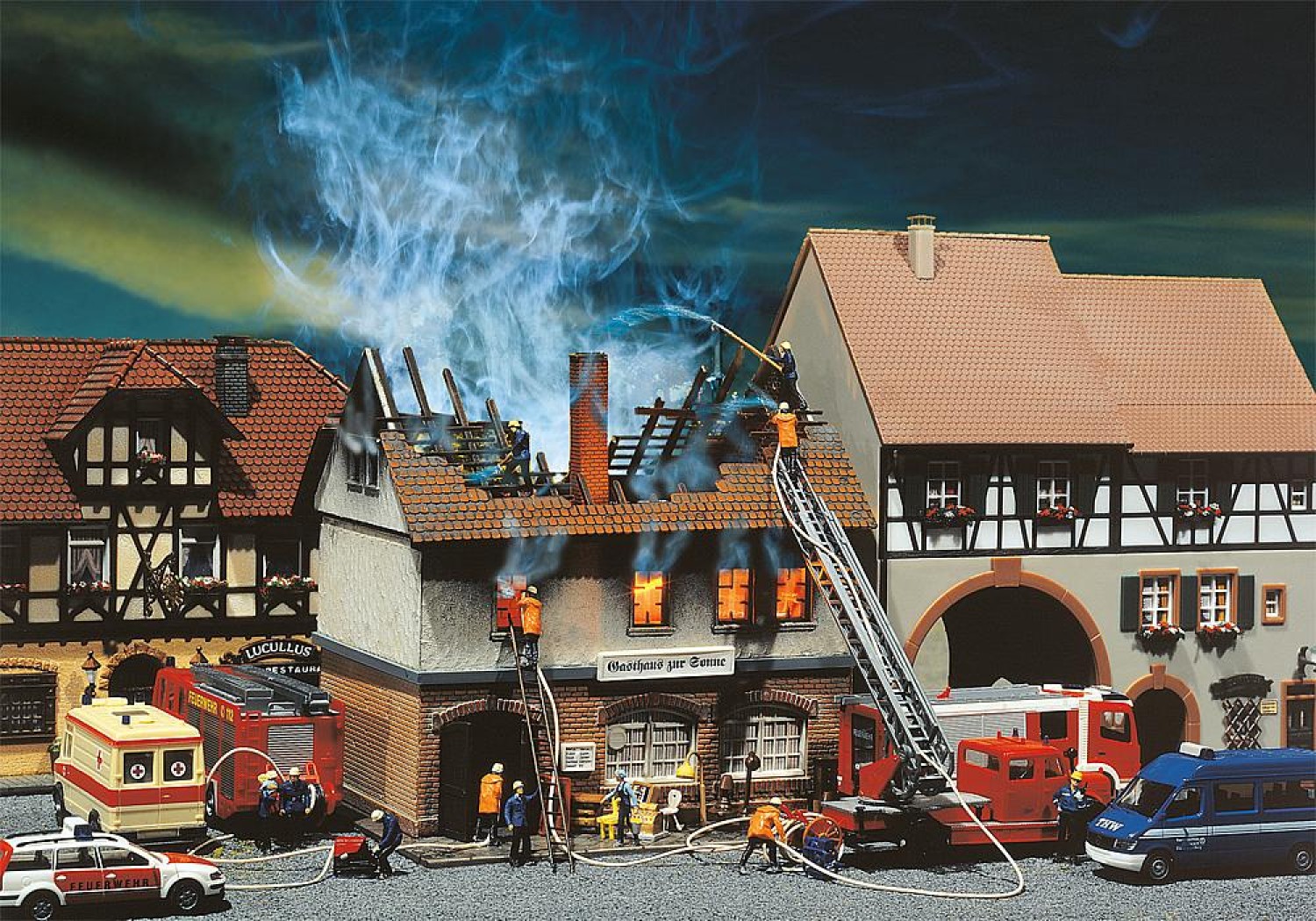 FALLER 130429 H0 Brandruine Gasthaus Zur Sonne 
