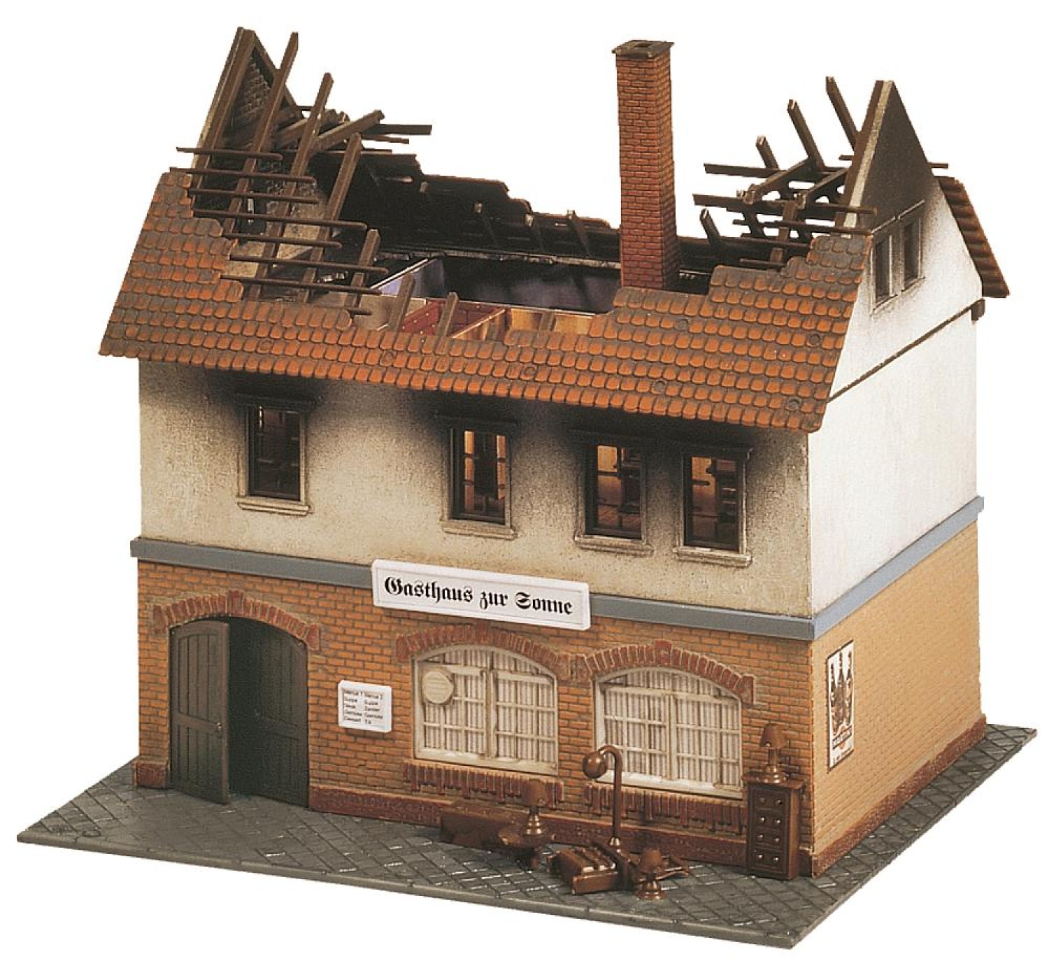 FALLER 130429 H0 Brandruine Gasthaus Zur Sonne 