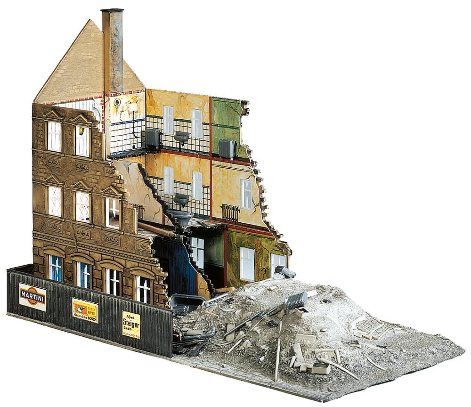 FALLER 130466 H0 Abbruchhaus mit Bagger 