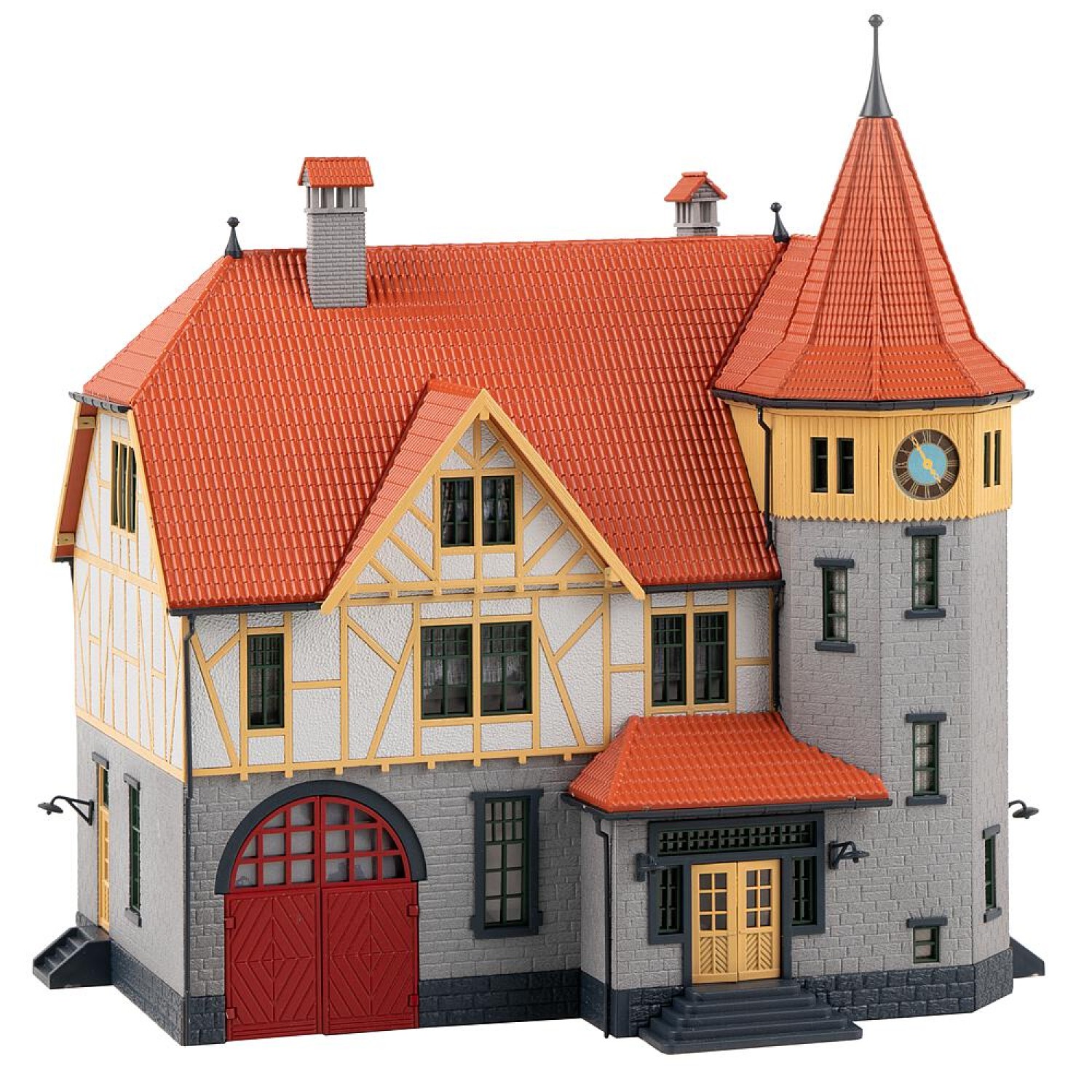 FALLER 130649 H0 Rathaus mit Feuerwehrgarage 