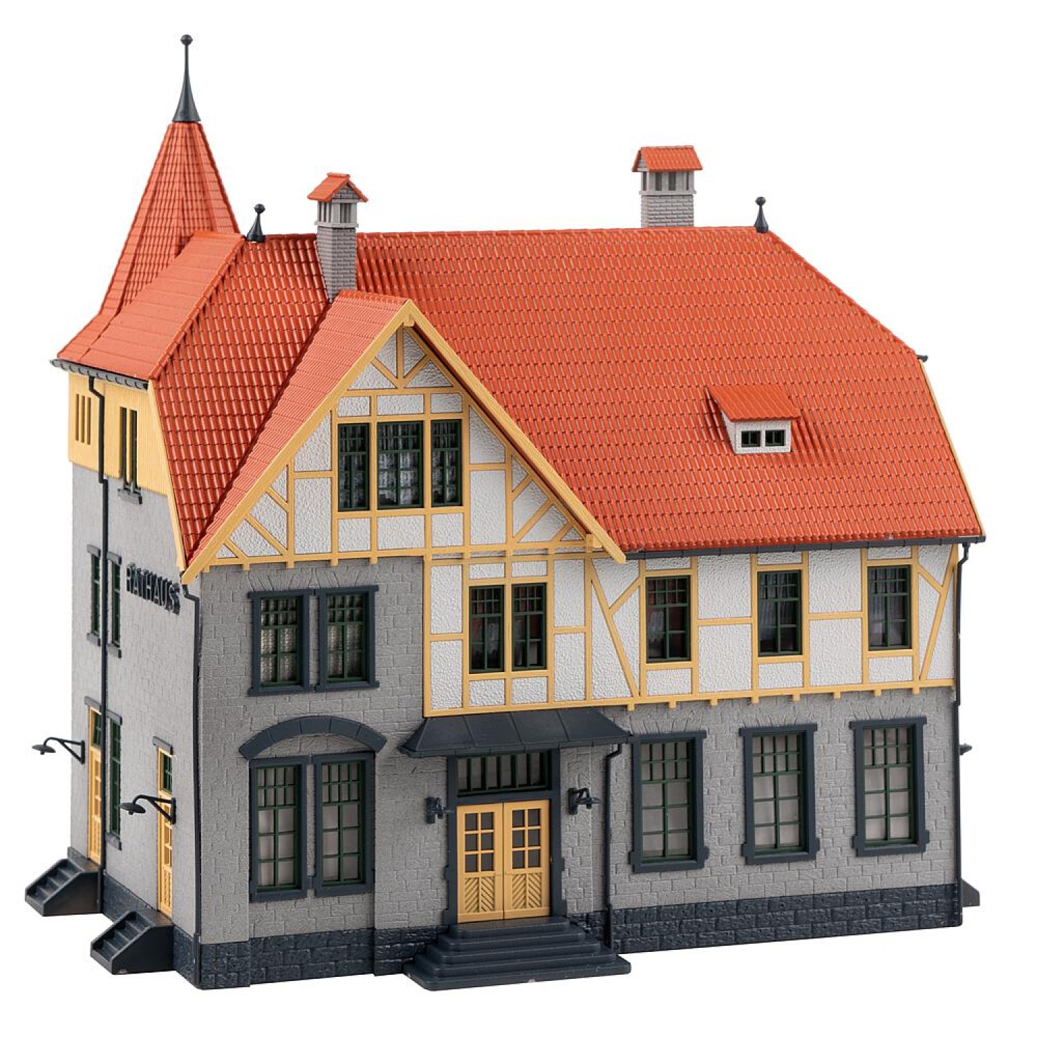 FALLER 130649 H0 Rathaus mit Feuerwehrgarage 