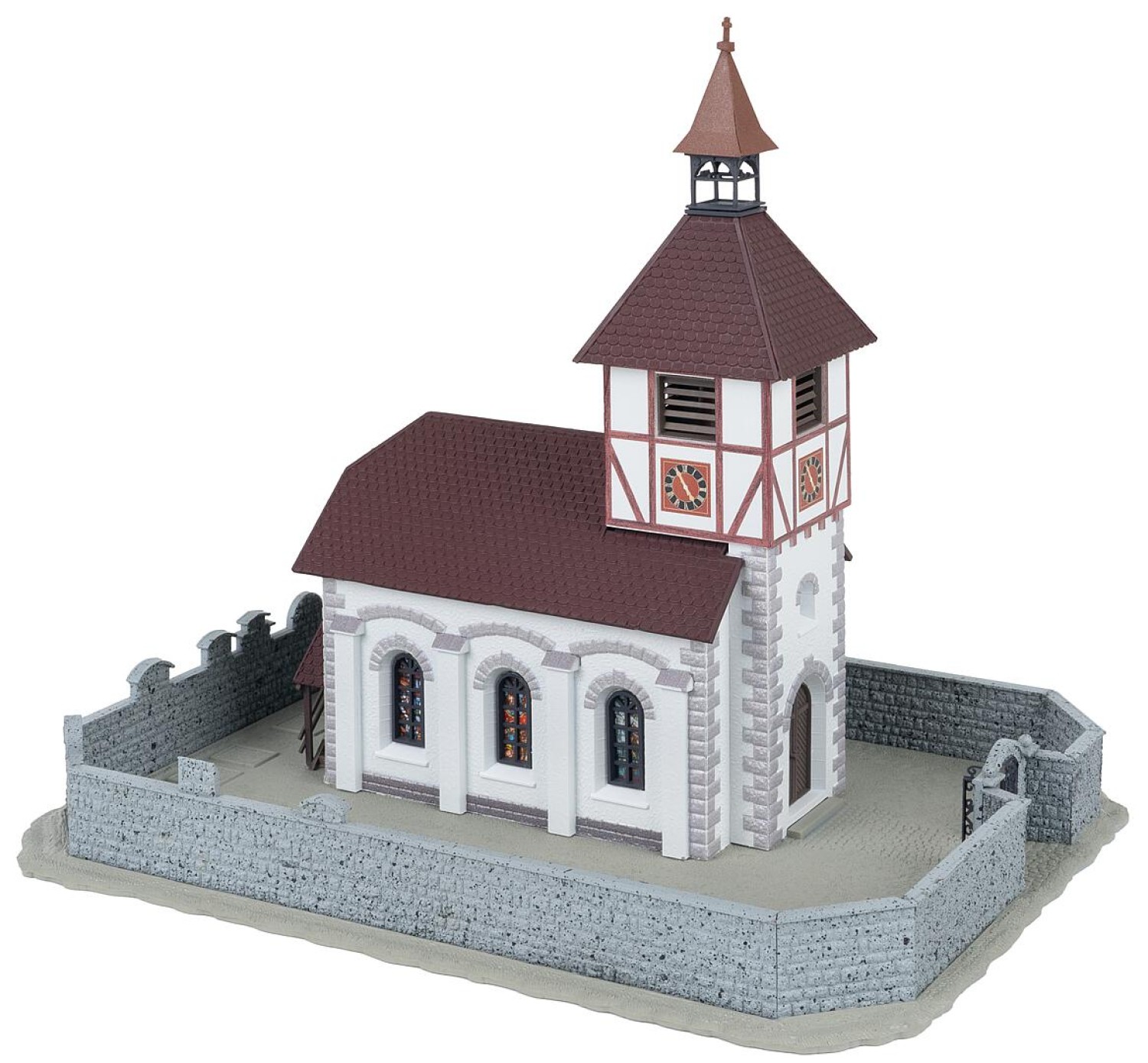 FALLER 130679 H0 Dorfkirche mit Kirchhof 