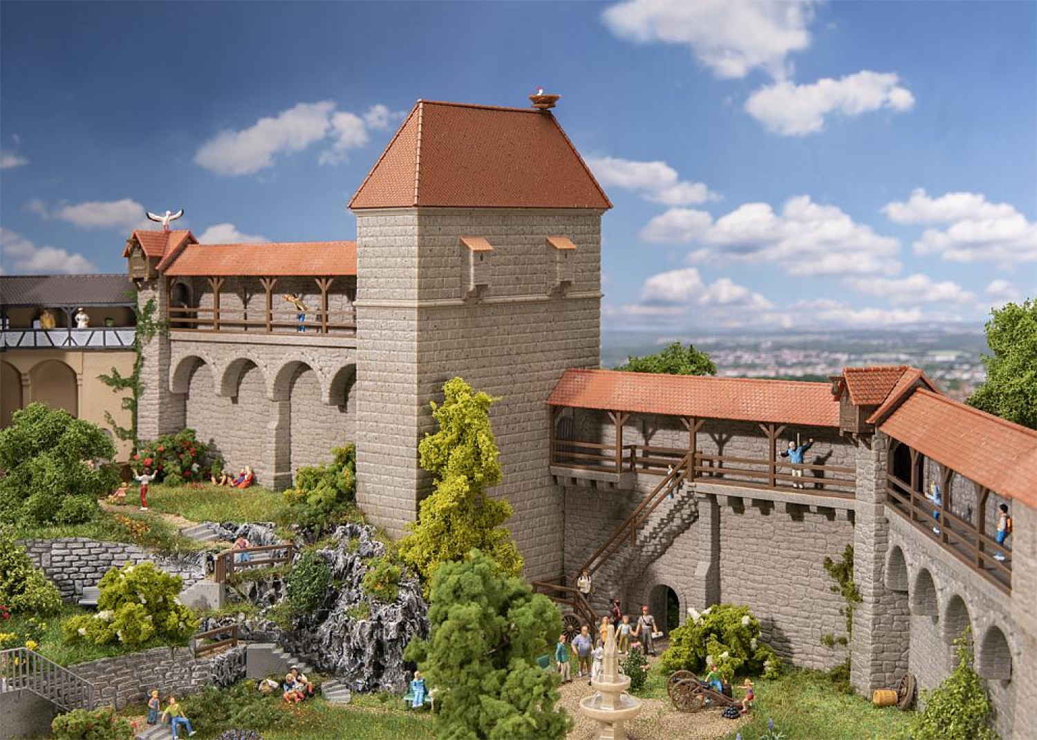 FALLER 130691 H0 Altstadtmauer-Set Schildmauer 