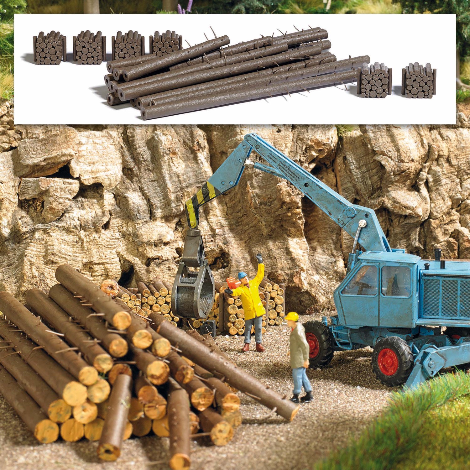 BUSCH 1379 H0 Holzplatz 