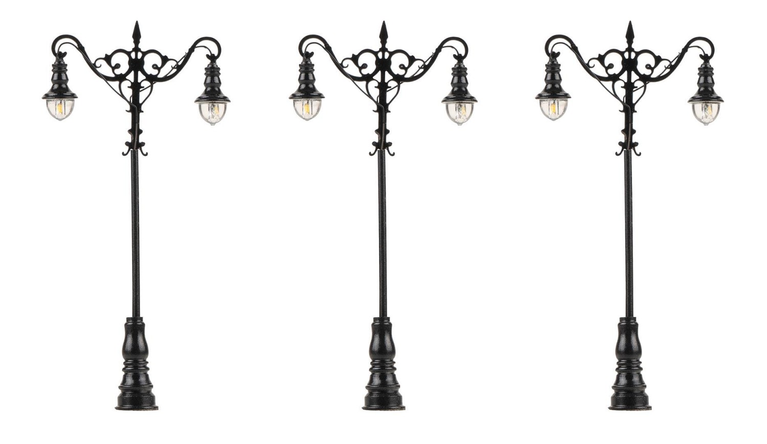 FALLER 180114 H0 LED-Laterne, Kugel-Hängeleuchten , warmweiß, 3 Stück