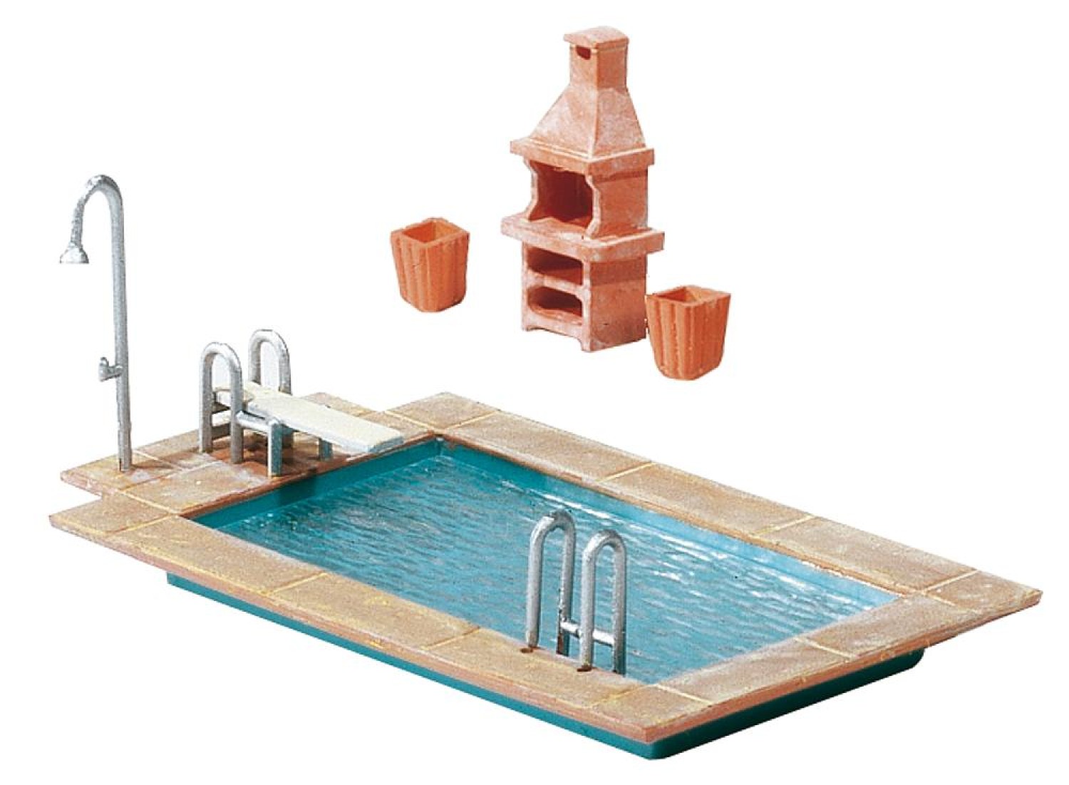 FALLER 180542 H0 Swimming-Pool und Gartenhaus 