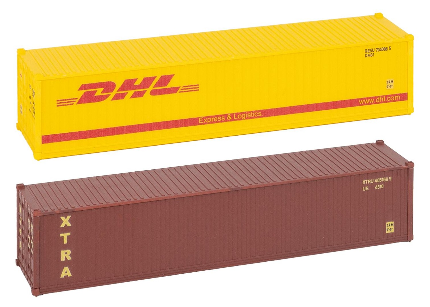 FALLER 182056 H0 40' Container DHL und XTRA 