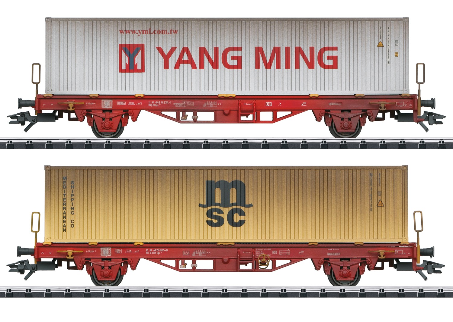 Trix 24139 H0 Container-Tragwagen Lgs 580, DB AG 2er-Set 