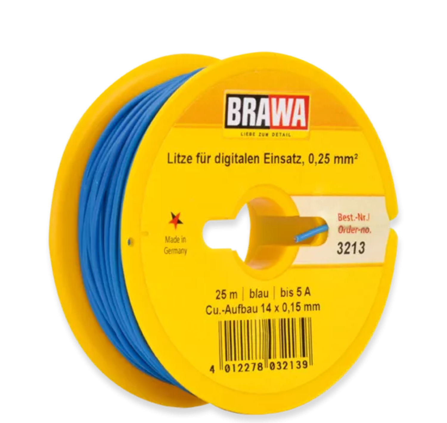 BRAWA 3213 Litze für digitalen Einsatz, 0,25 mm², blau 