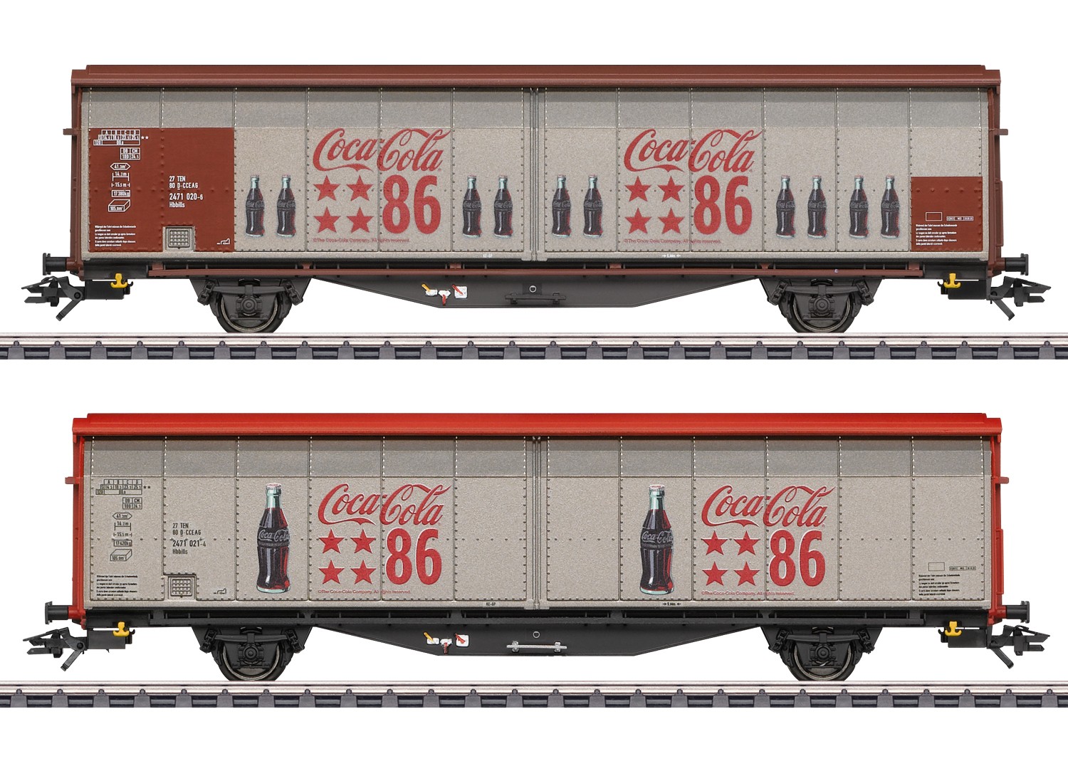 Märklin 48345 H0 Schiebewandwagen, Coca-Cola 2er-Set 