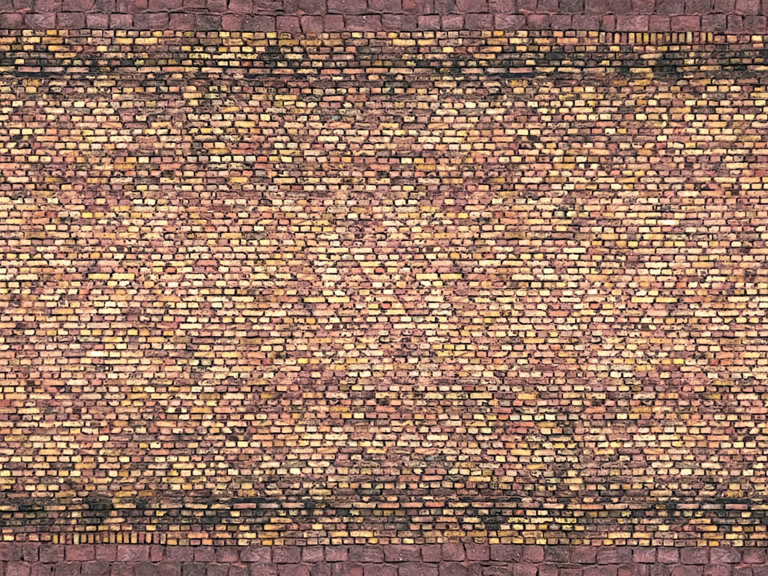 NOCH 56605 H0 3D-Kartonplatte Ziegel, gelb-bunt 