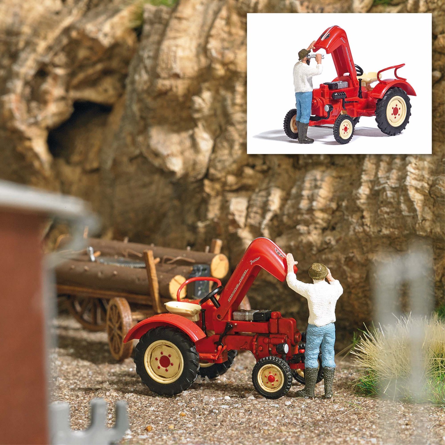 BUSCH 7882 H0 Traktorreparatur 