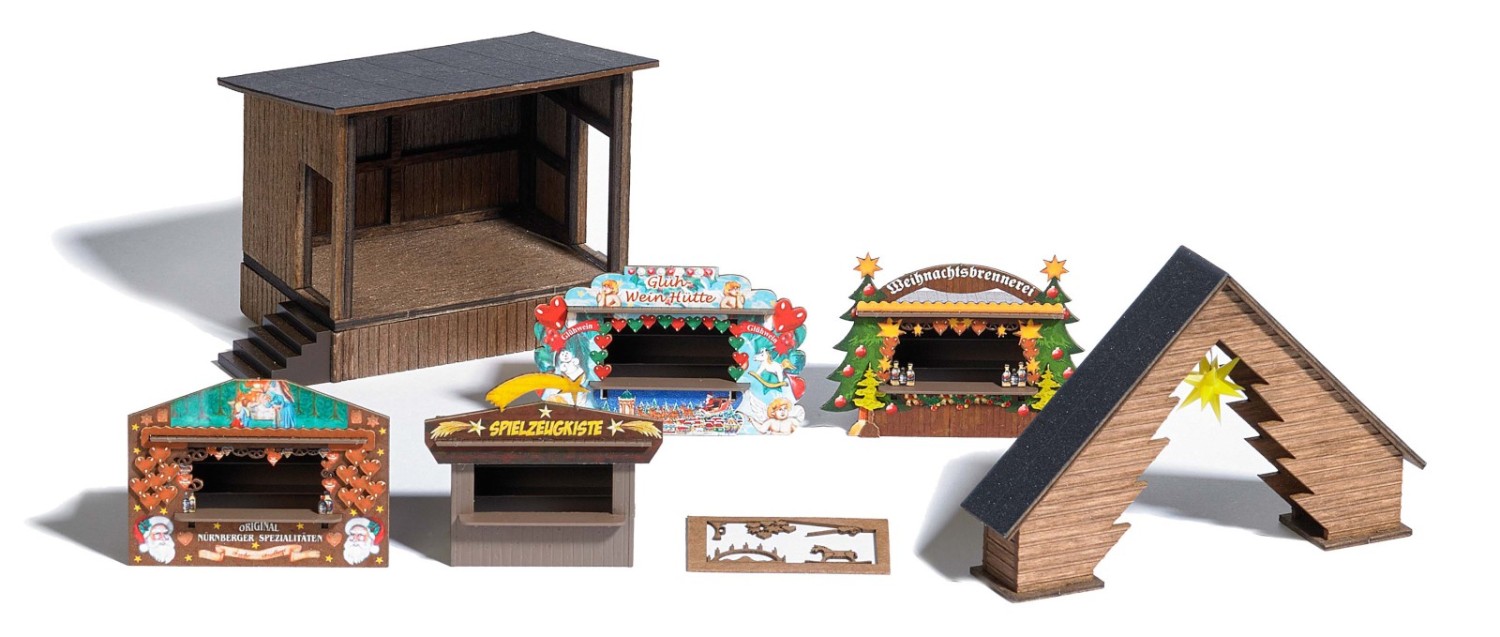 BUSCH 1183 H0 Wald-Weihnachtsmarkt 