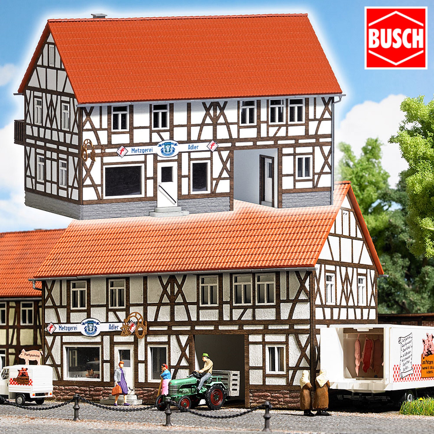 BUSCH 1530 H0 Land-Metzgerei Adler 