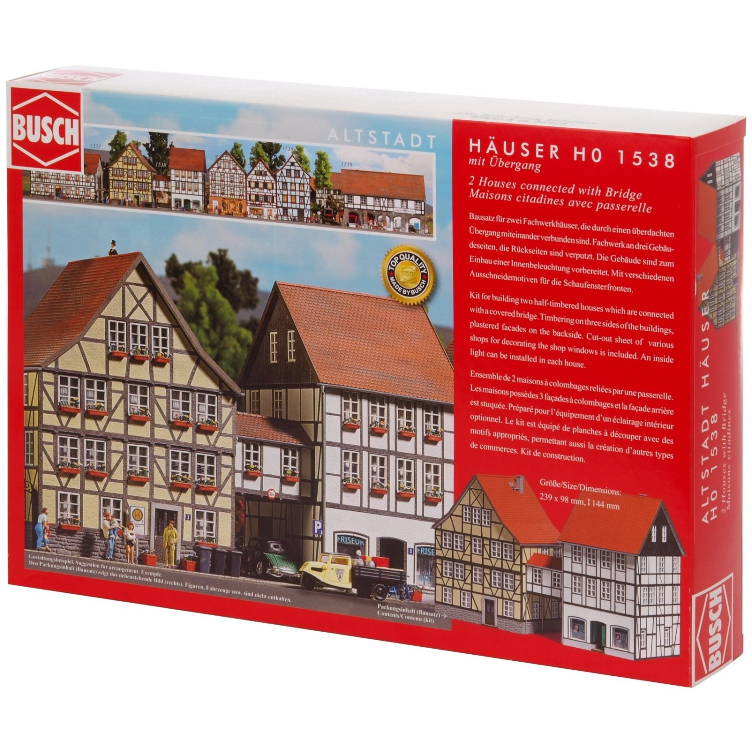 BUSCH 1538 H0 Häuser mit Übergang 