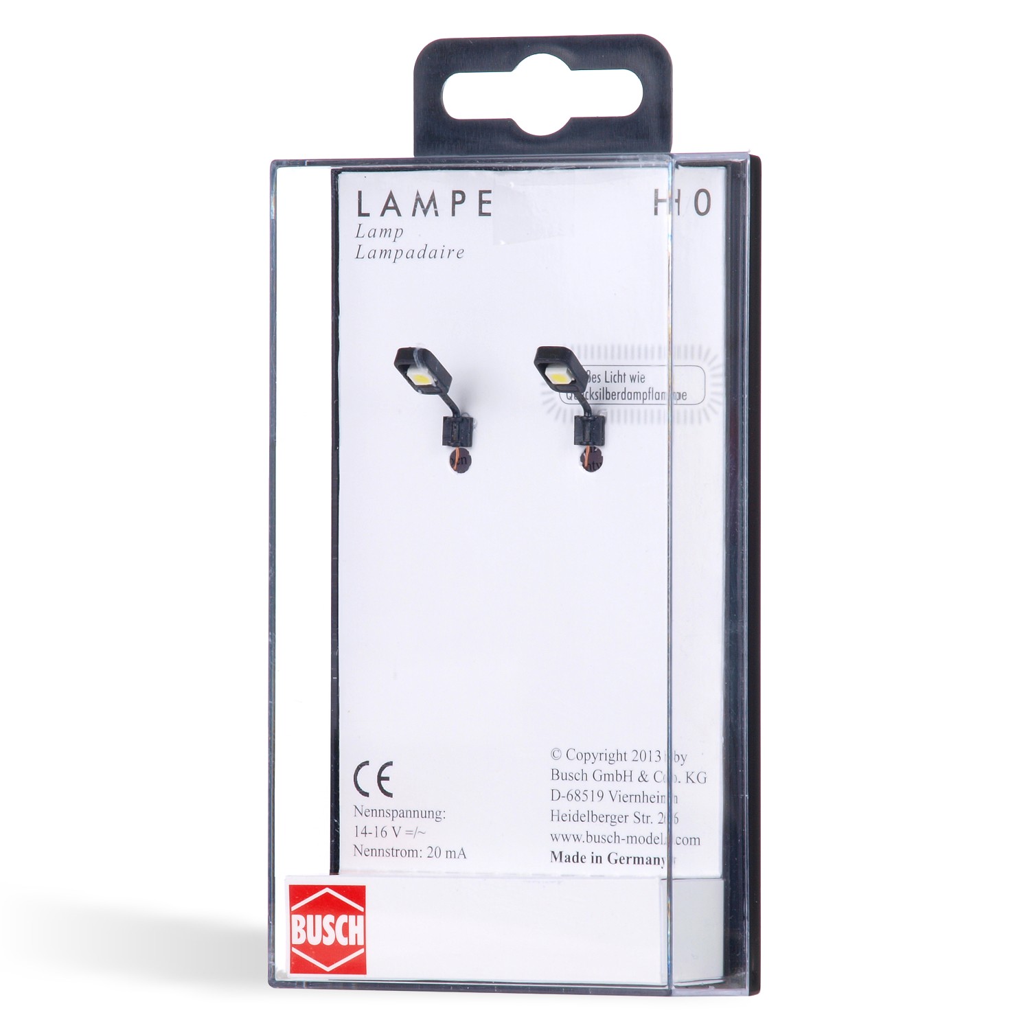 BUSCH 4152 H0 2 Industrie-Wandlampen 