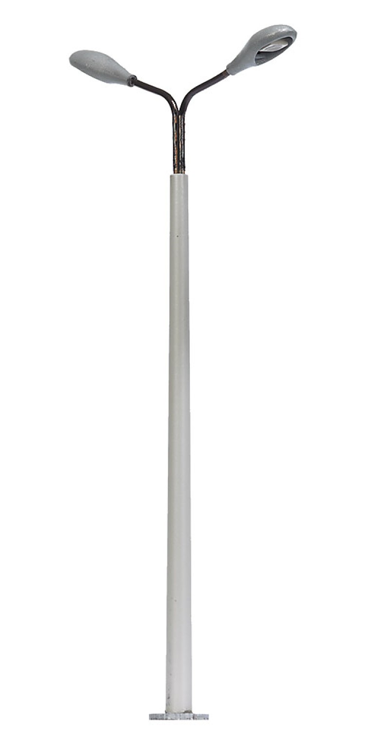 BUSCH 4158 H0 Betonmast mit 2 Leuchten 