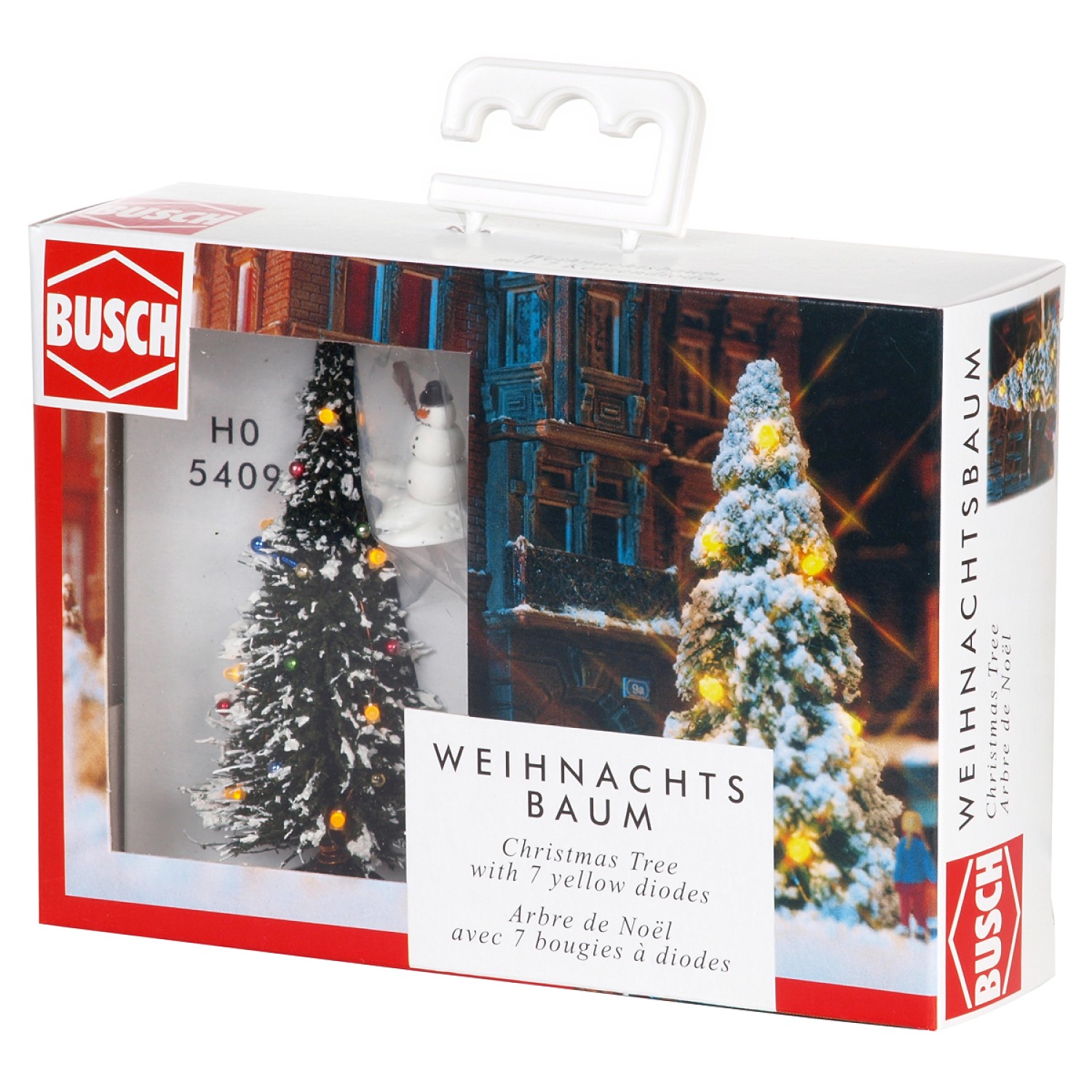 BUSCH 5409 H0 Weihnachtsbaum mit LED-Beleuchtung 