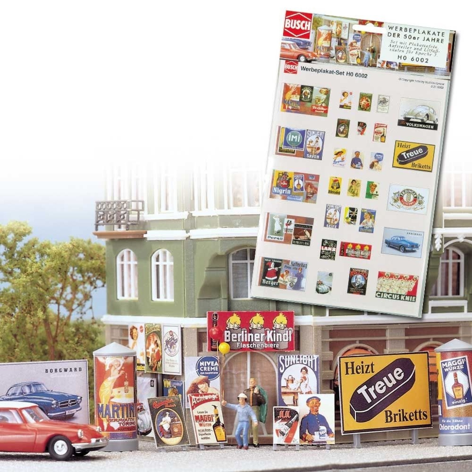 BUSCH 6002 H0 Werbeplakat-Set der Epoche 3 