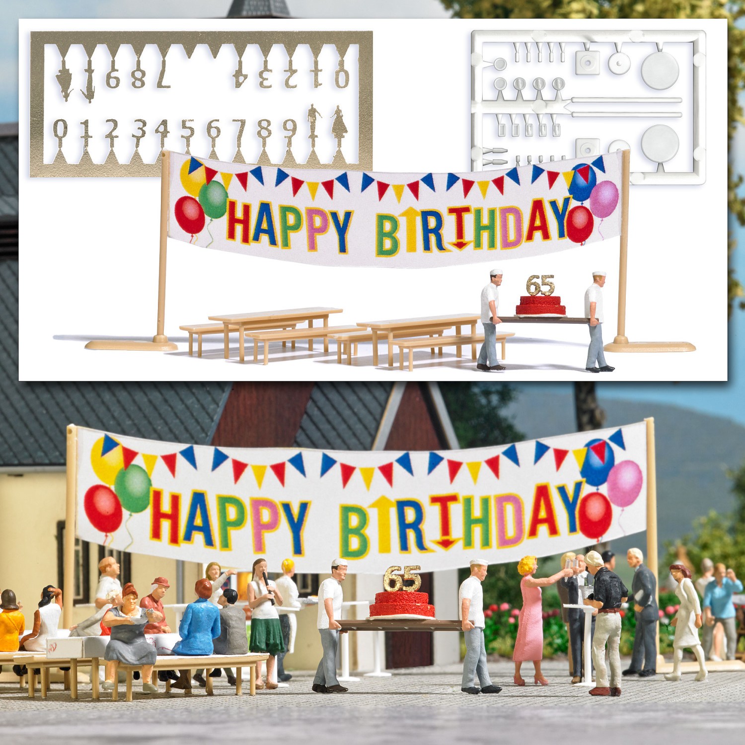 BUSCH 6565 H0 Happy Birthday! (Action-Set) 