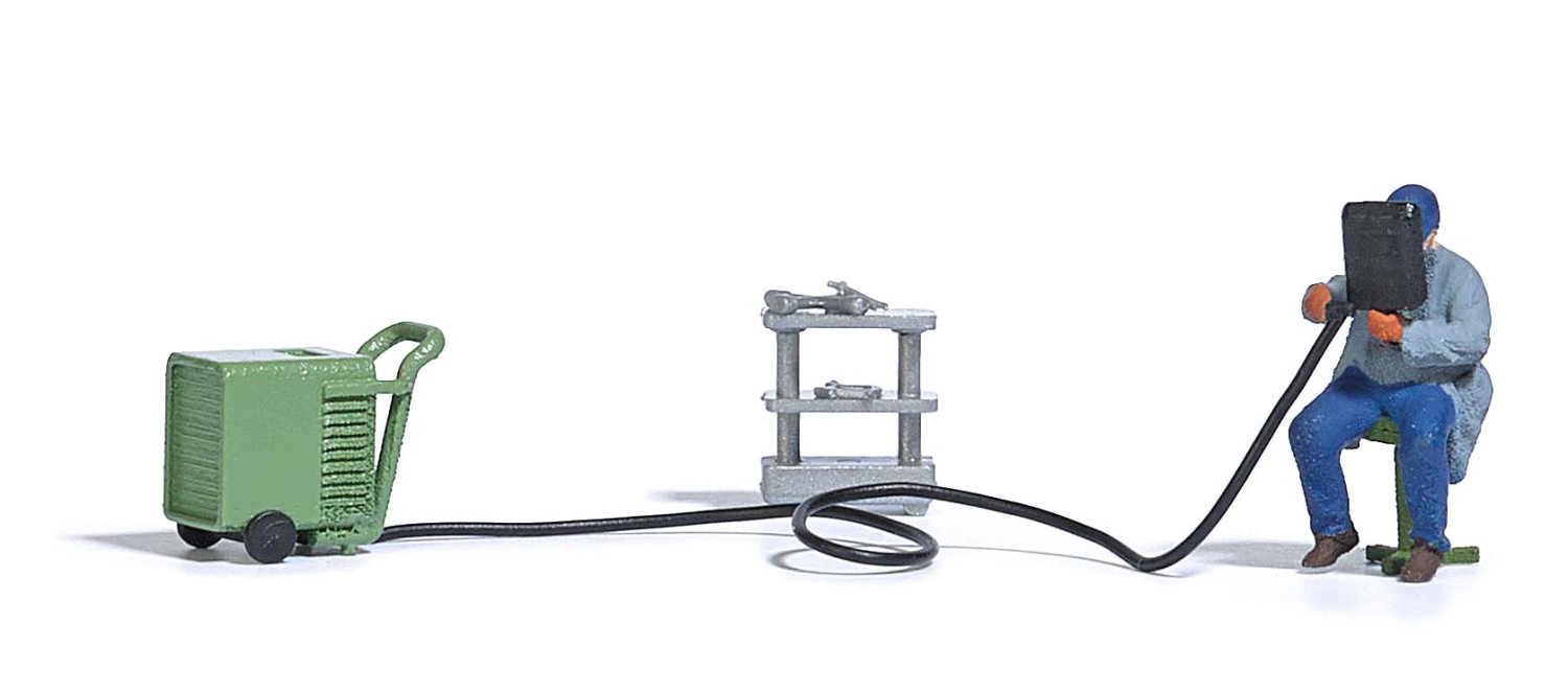 BUSCH 7810 H0 Elektroschweißgerät mit Schweißerfigur 