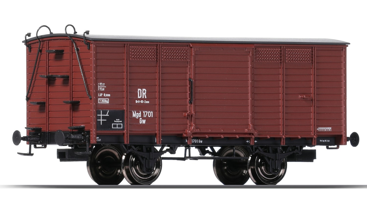 BRAWA 48029 H0 Gedeckter Güterwagen Gw der Brit-US-Zone 