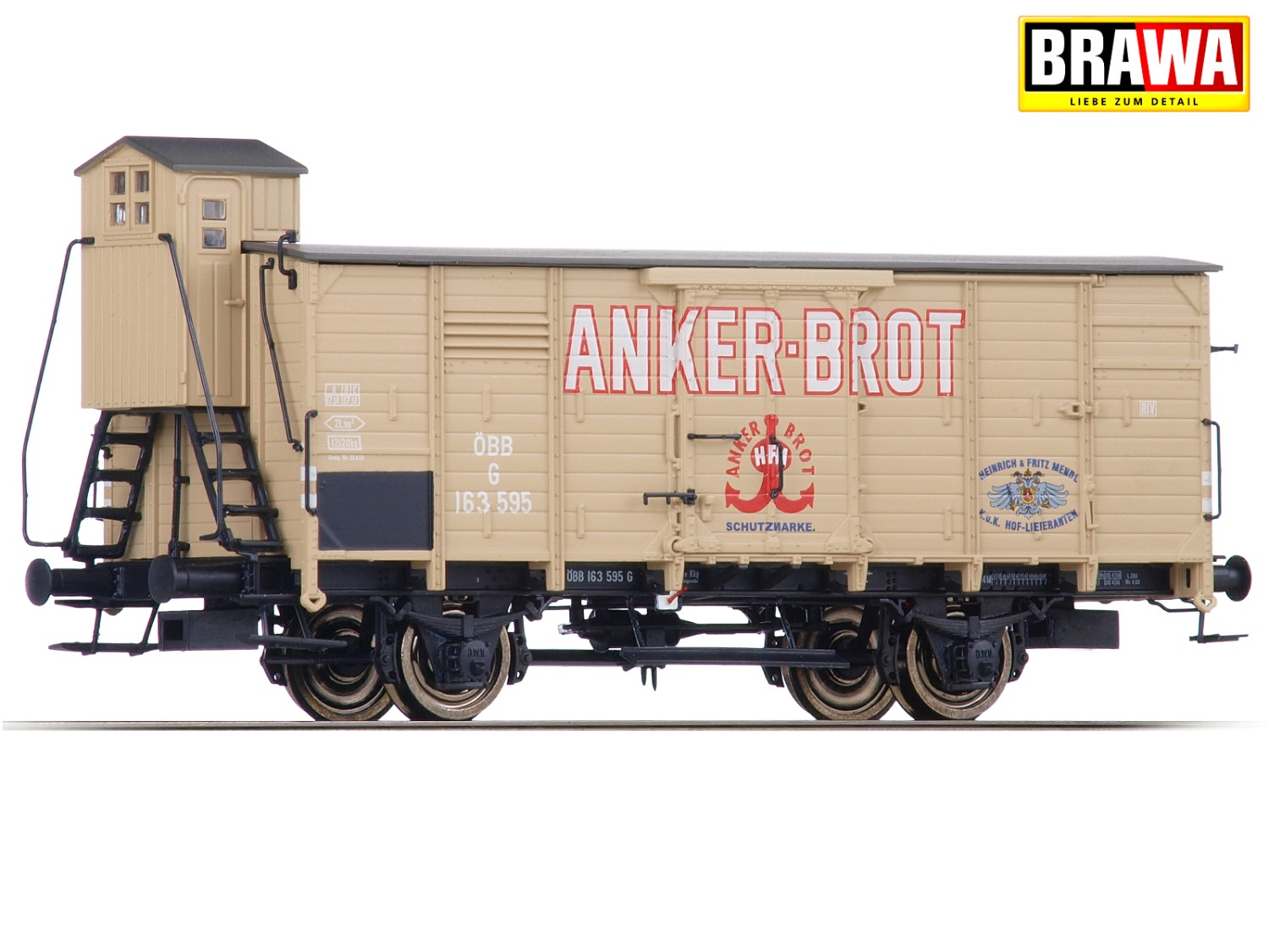 BRAWA 49056 H0 Gedeckter Güterwagen G10 „Anker-Brot“ der ÖBB 