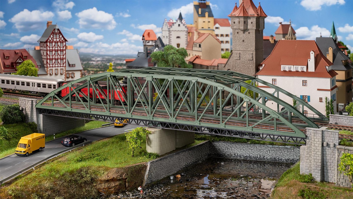 FALLER 120507 H0 Bogenbrücke, 2-gleisig 