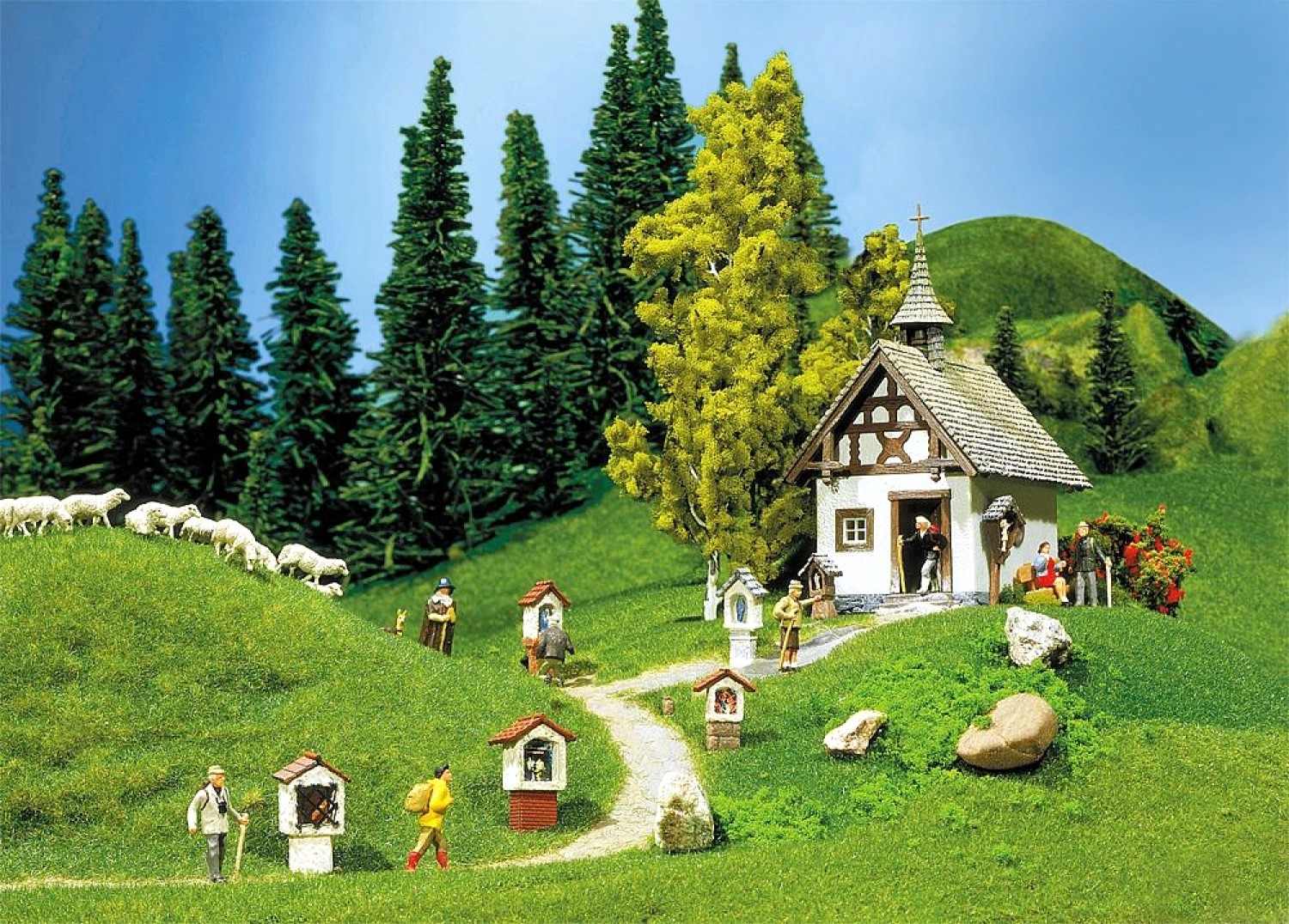 FALLER 130235 H0 Kapelle mit Wegkreuzen 