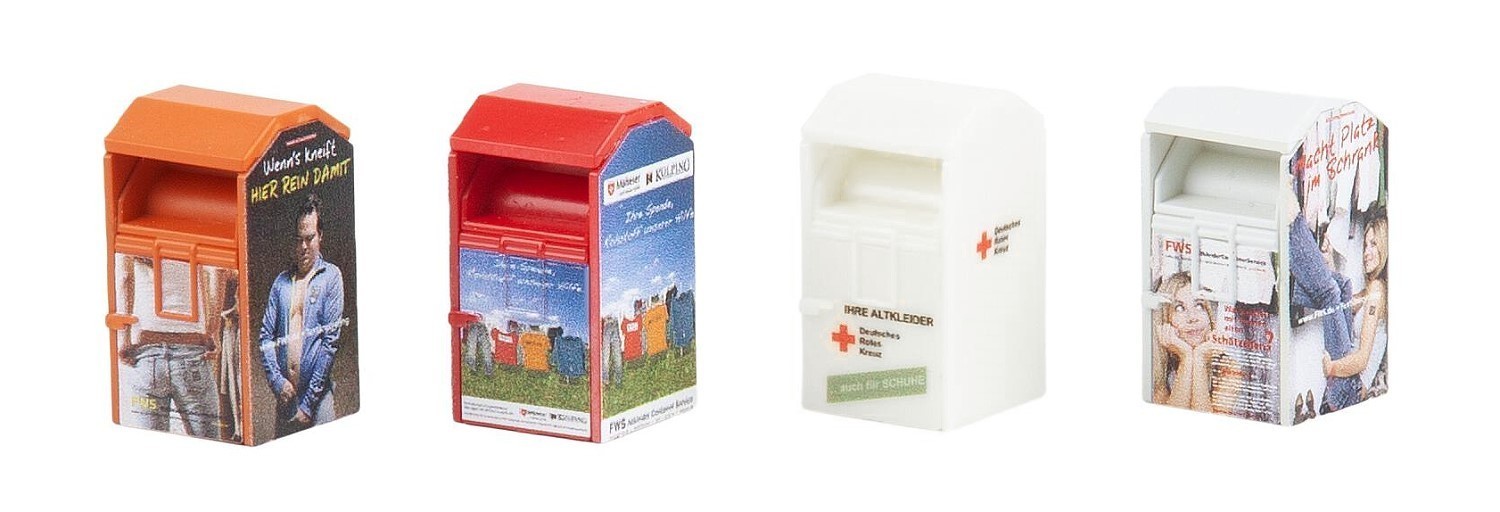 FALLER 180341 H0 4 Altkleidercontainer 