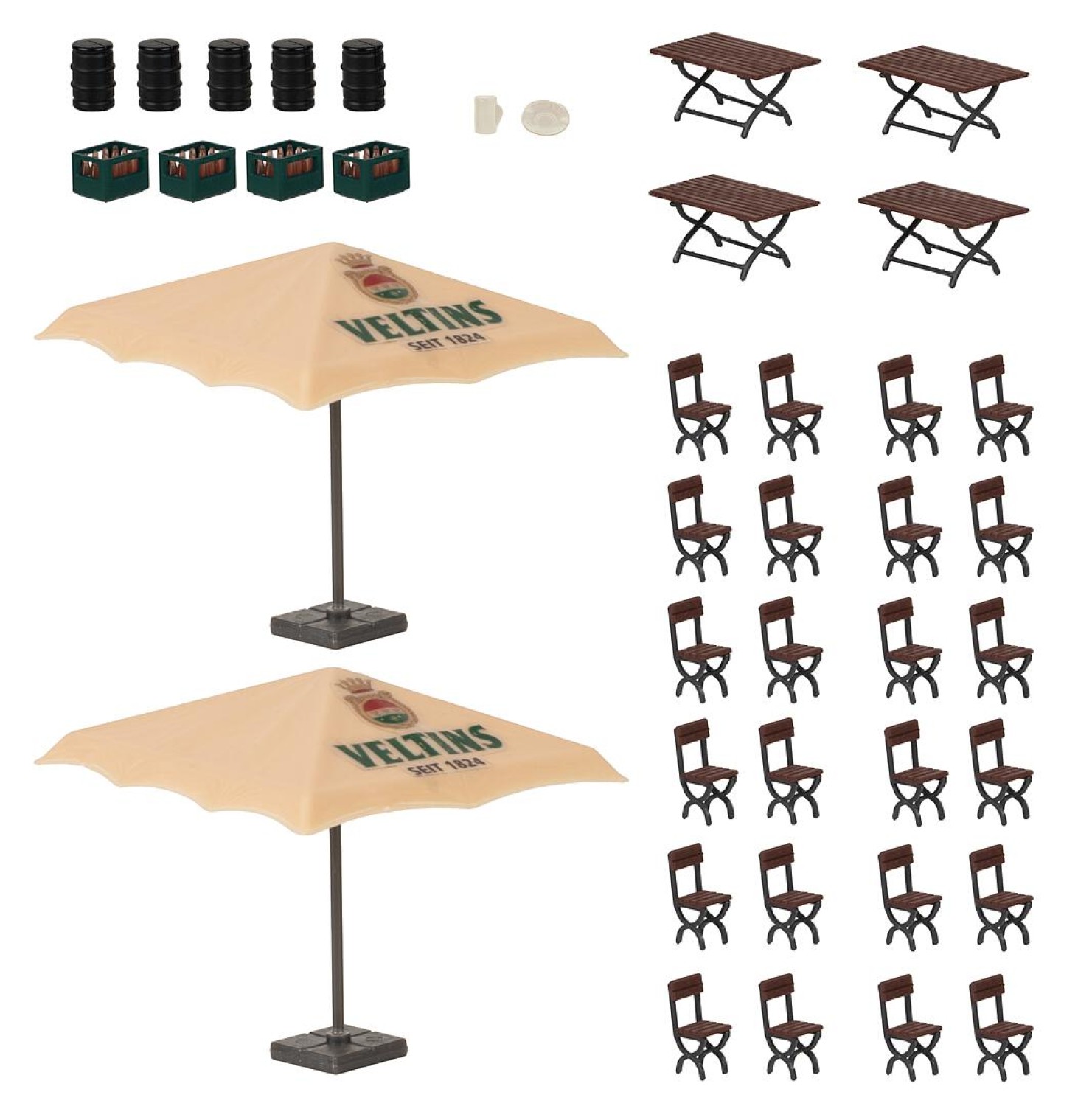 FALLER 180437 H0 Biergarten-Set Veltins 