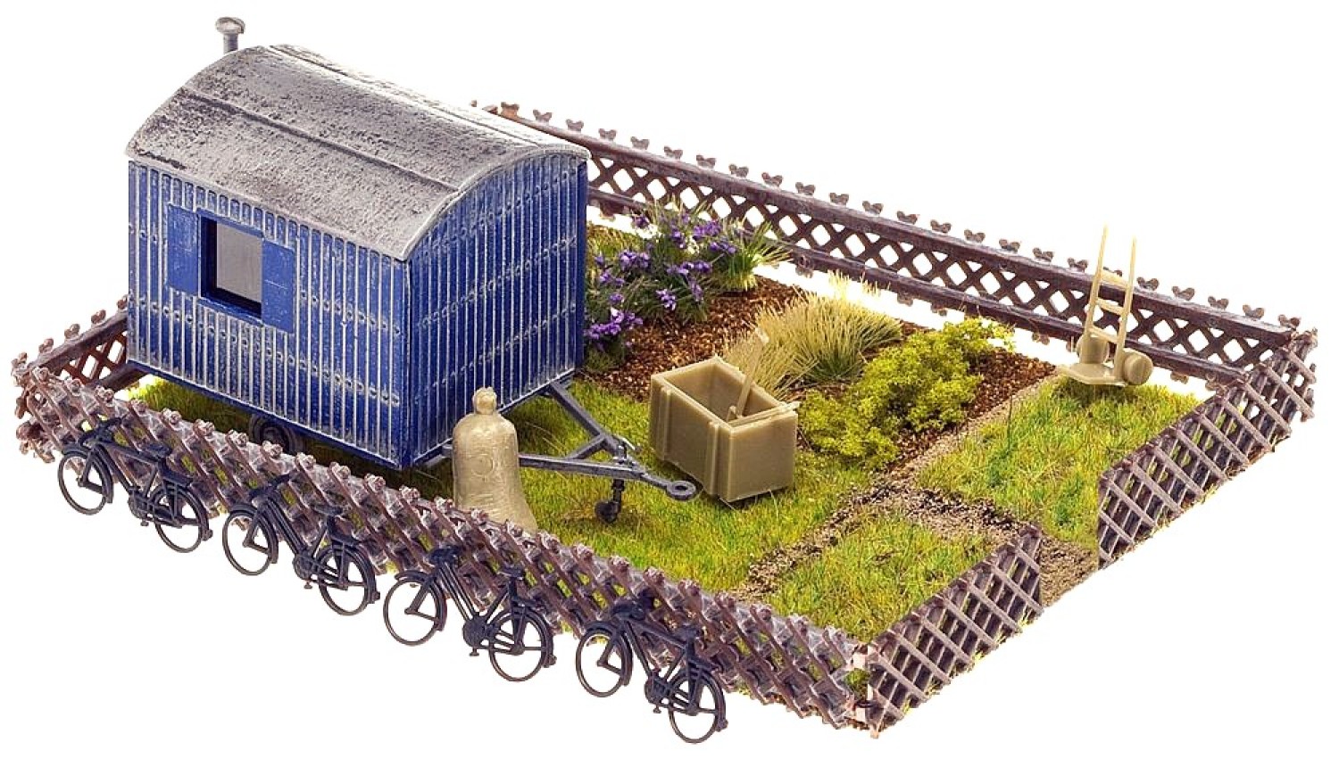 FALLER 180490 H0 Schrebergarten mit Bauwagen 