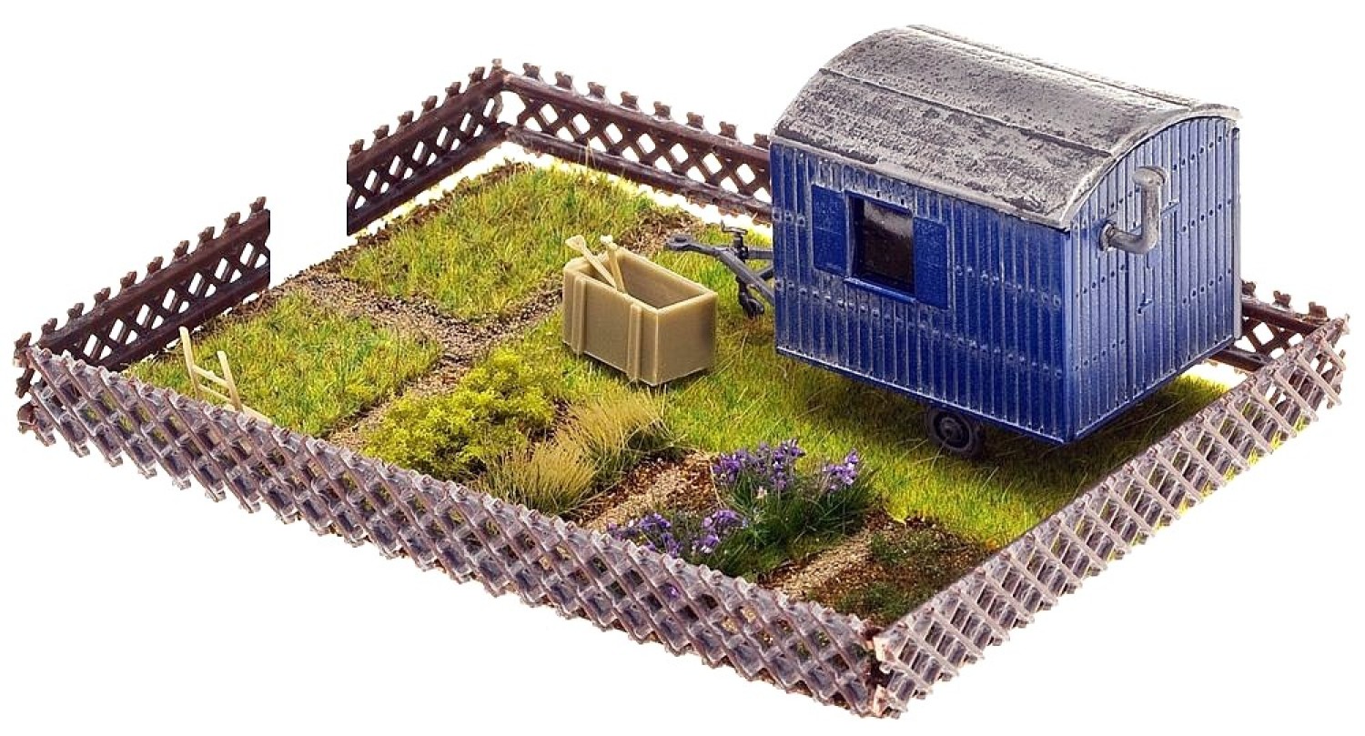 FALLER 180490 H0 Schrebergarten mit Bauwagen 