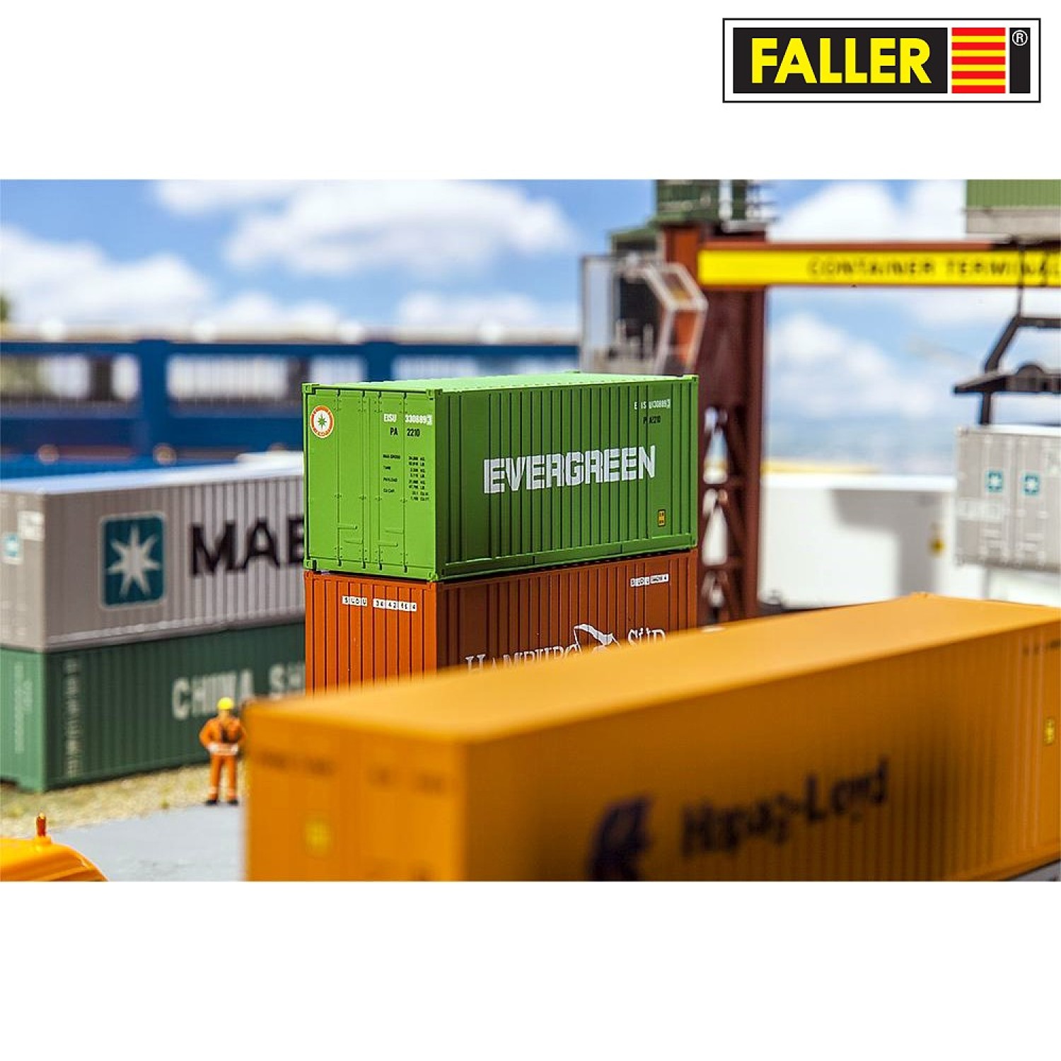 FALLER 180821 H0 20' Container „EVERGREEN“ 