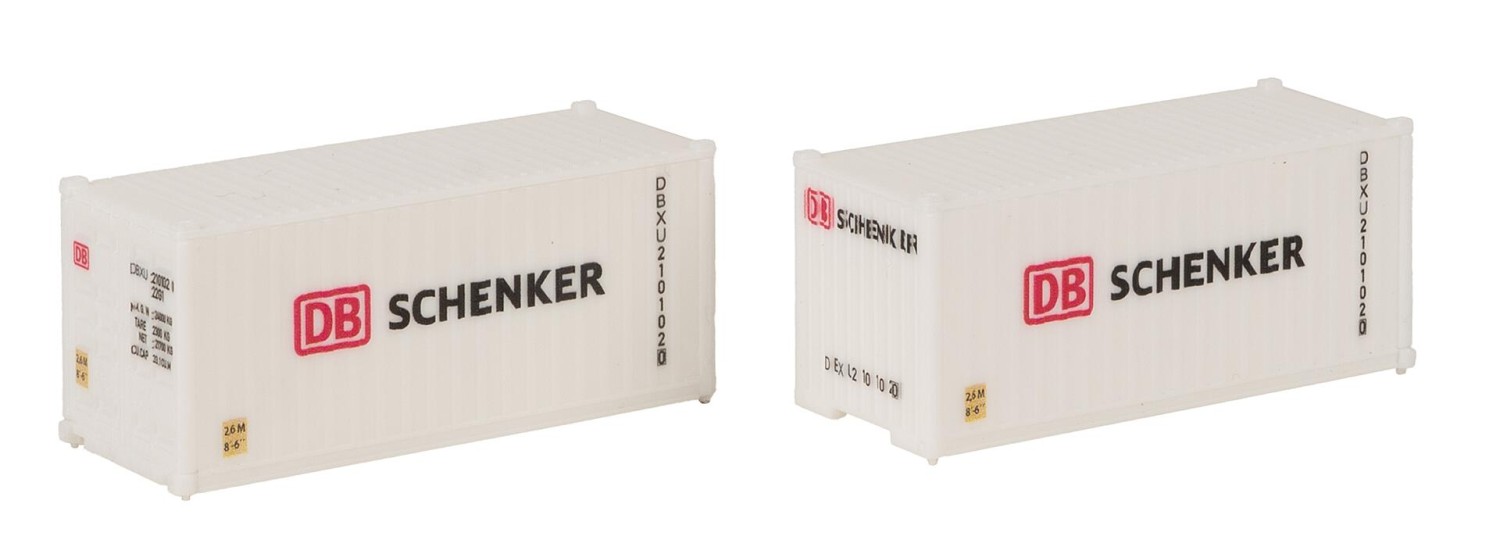 FALLER 182053 H0 20' Container DB, 2er-Set 