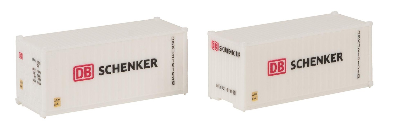 FALLER 182053 H0 20' Container DB, 2er-Set 