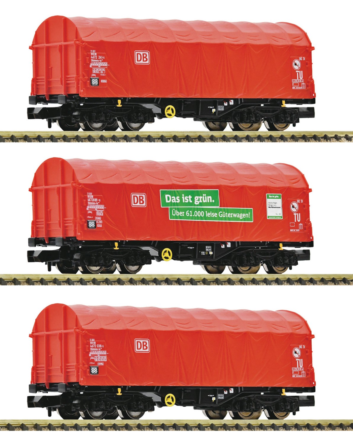 Fleischmann 6660014 N Schiebeplanenwagen, DB AG 3er-Set 